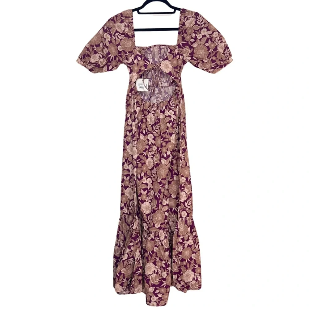 HP 🎉 NWT Favorite Daughter The Mirka Vintage Multi Floral Print Midi Dress - Picture 8 of 14